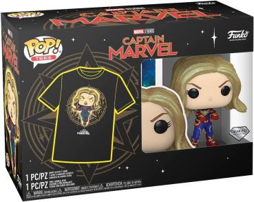 FUNKO POP! - MARVEL - Captain Marvel Captain Marvel #427 Diamond Collection Edition mit Tee Größe M